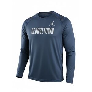 NWT Georgetown Hoyas Team Issued Shooting Shirt Jordan Men L Long Sleeve NEW